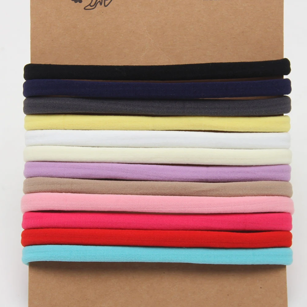 

10PCS DIY Headbands Baby Skinny Nylon Headband Thin Elastic Hair Bands Handmade Headbands Hair Accessories Headdress Headwear