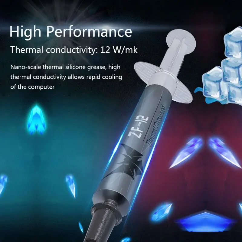 

ZF-12 12W/mk High Performance Thermal Conductive Grease Paste processor CPU GPU Cooler Cooling Fan Compound Heatsink