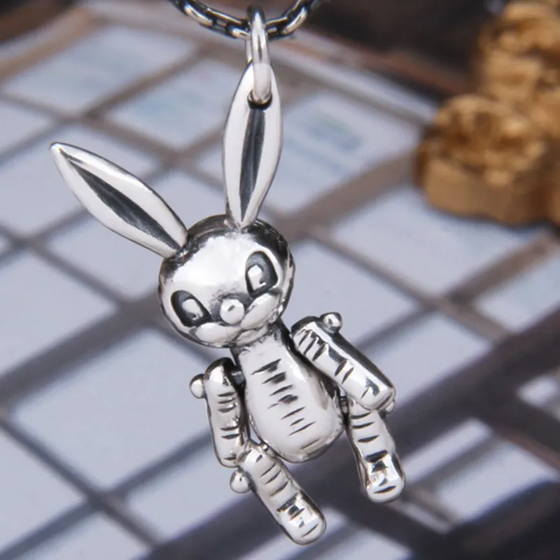 Новый однотонный кулон в виде кролика из серебра 100% пробы BOCAI модное женское