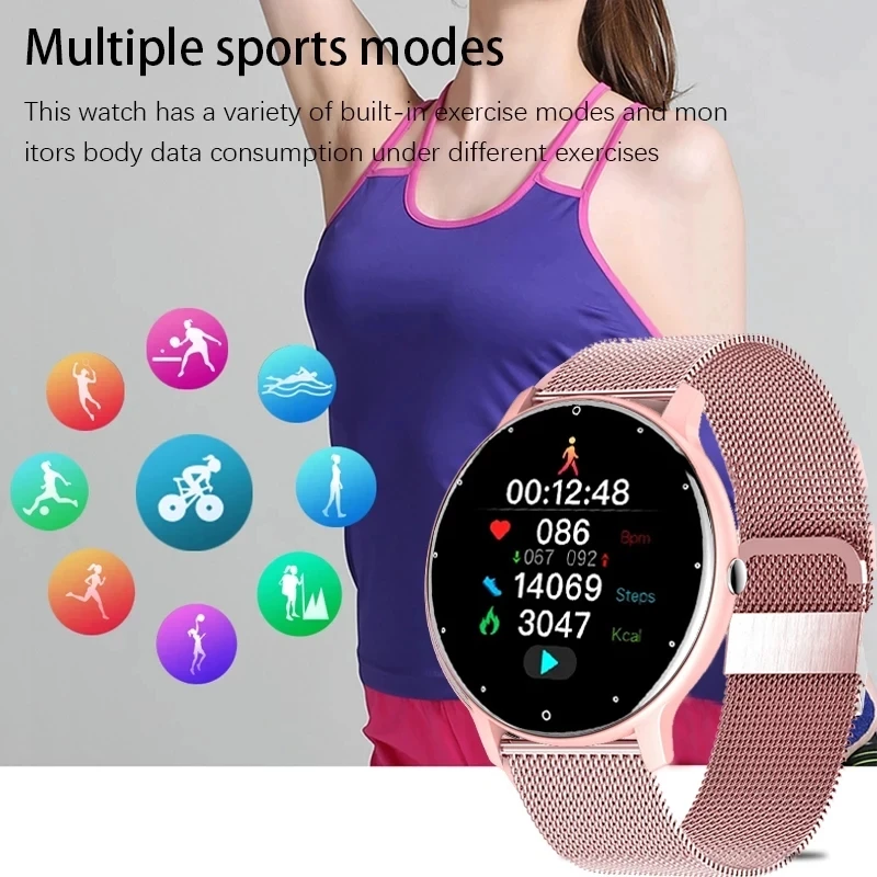 

2021 New Smart Watch Women Full Touch Screen Sport Fitness Watch IP67 Waterproof Bluetooth For Android ios smartwatch Men