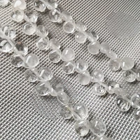 natural stone beads water drop shape white crystal loose spacer beaded for jewelry making diy necklace bracelet accessories