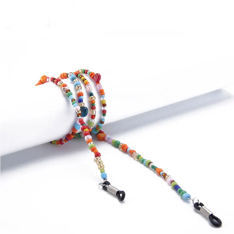 

1PC Fashion Sweet Women Glasses Chain Colored Beaded Eyeglass Lanyard Anti Slip Sunglasses Strap Spectacles Cord Accessories