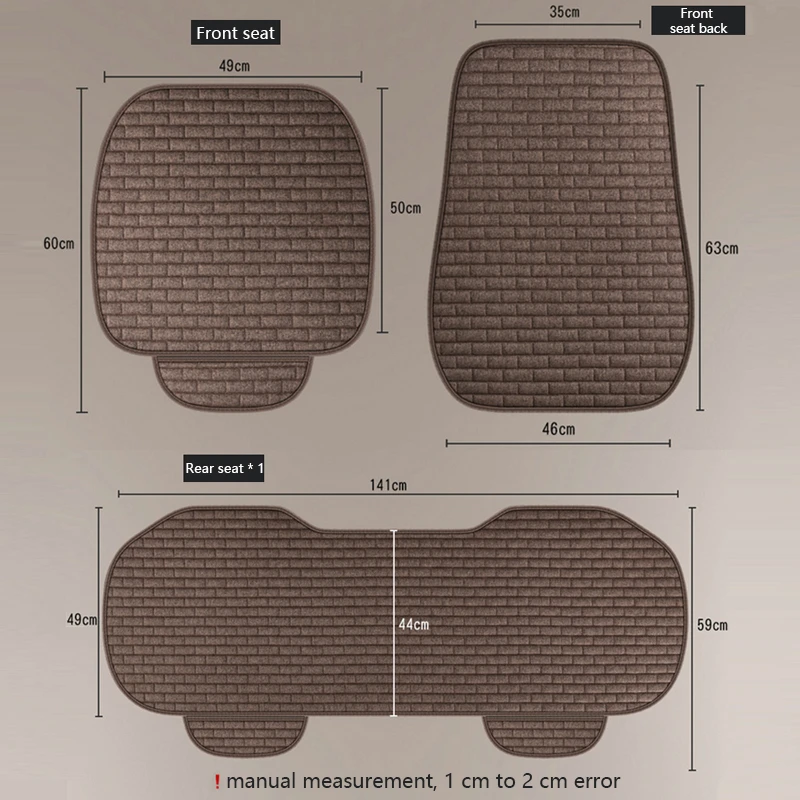 Чехол для автомобильного сиденья передняя и задняя накидки из льняной ткани