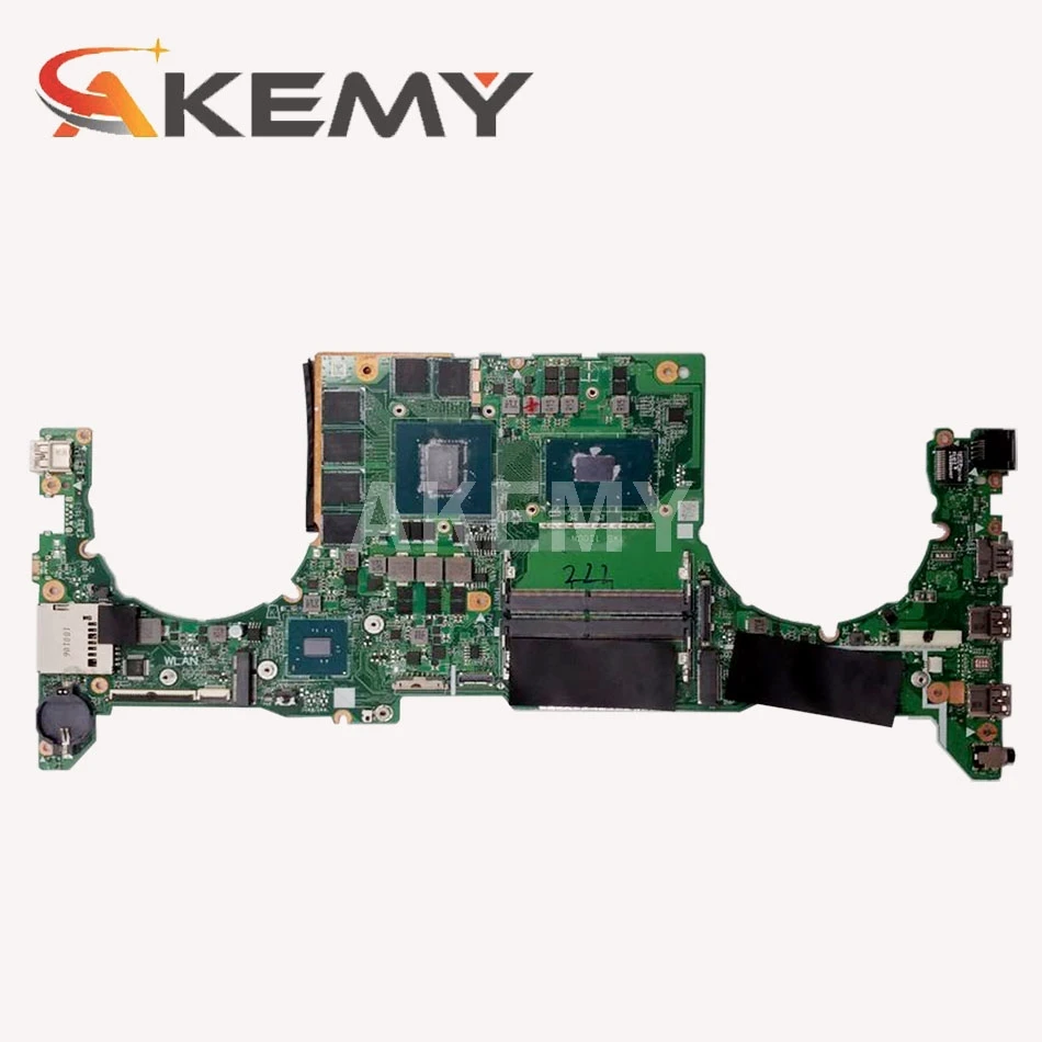 Online ERILLES DA0BKNMBAD0 GL703VM Laptop Motherboard Für Asus GL703VM GL703VD GL703V Mainboard I7-7700HQ SR32Q N17E-G1-A1 GTX1060/6GB