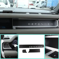 for land rover defender 110 2020 2022 car dashboard decorative panel defender logo panel stickers aluminum black car accessories