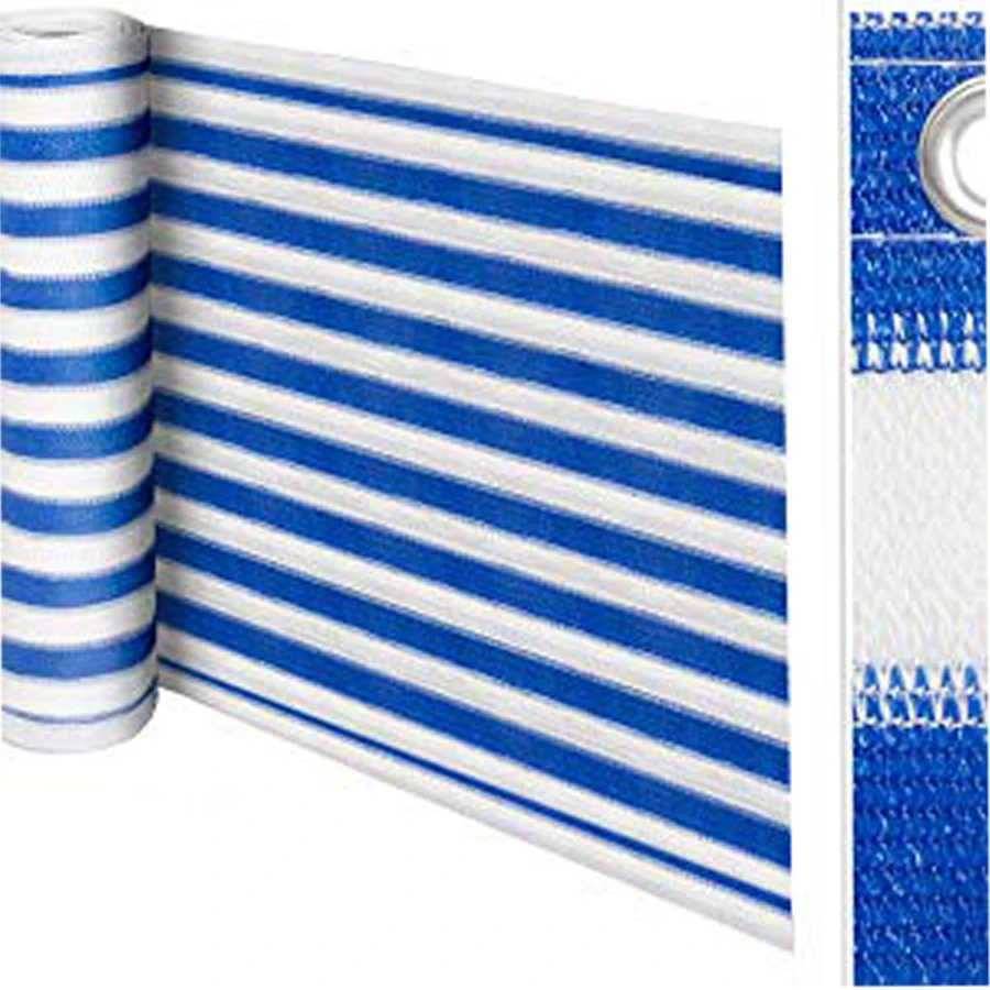 Балконная Зеленая сеть конфиденциальности с люверсами забор колода