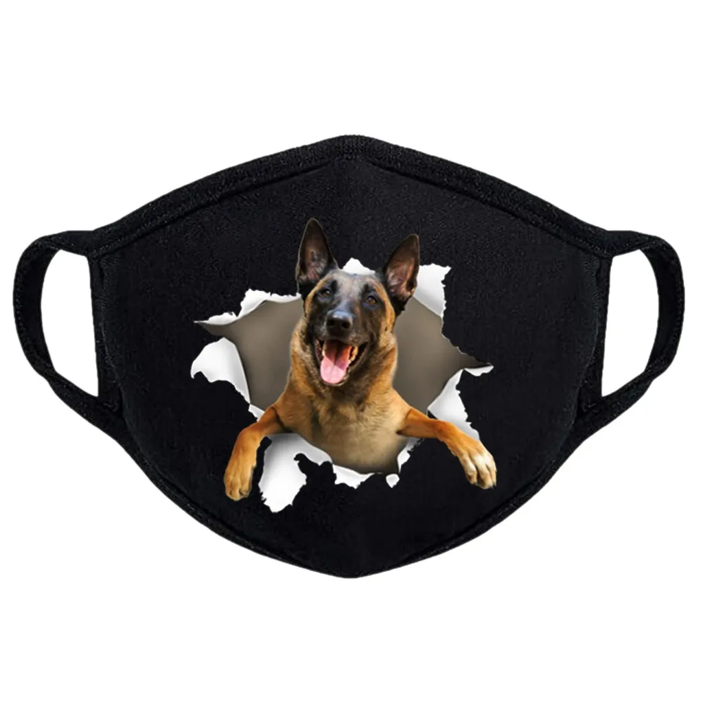 Маска с 3D рисунком собаки унисекс маска для женщин и мужчин лица новинка 2020