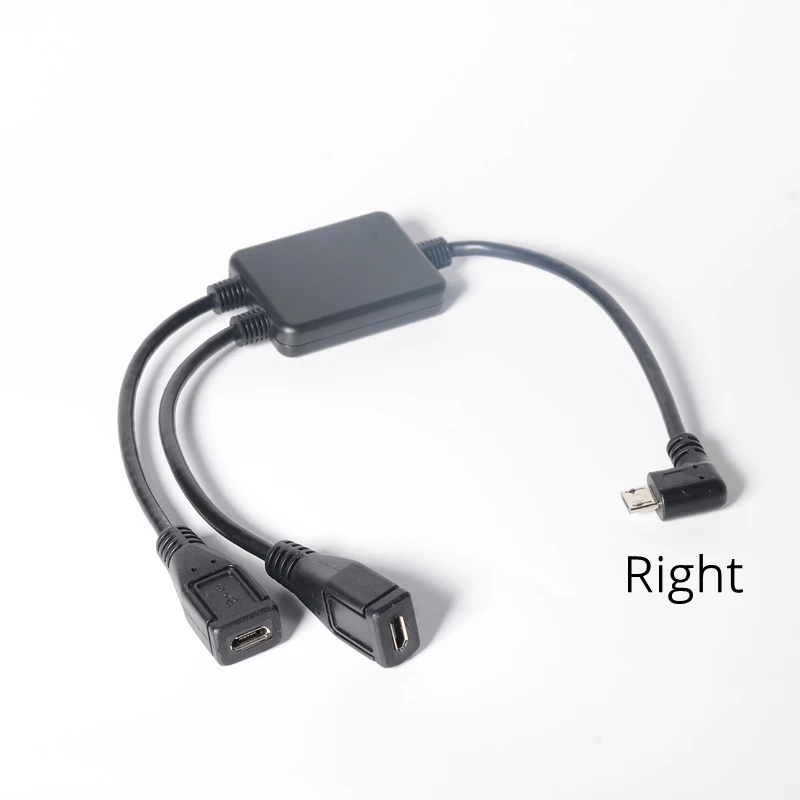 30 см 2 в 1 Micro USB 0 Удлинительный кабель правый и левый угол micro male female зарядный Y