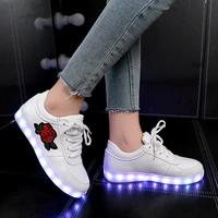 2022 boys girls luminous sneakers size 27 44 led shoes light up usb rechargeable shoes kids men women sneakers