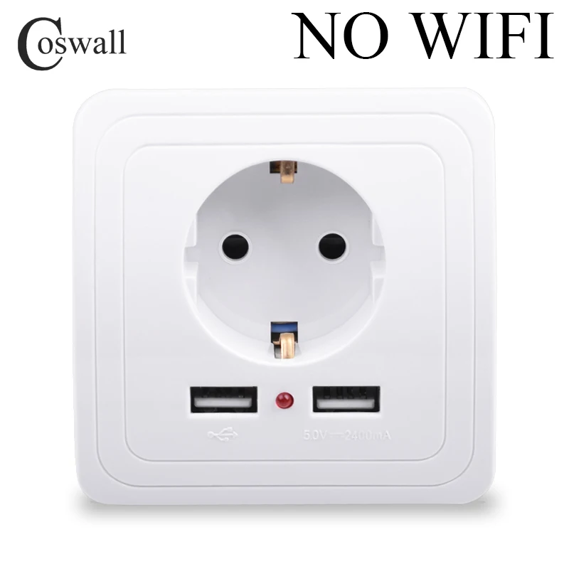 

Coswall Zigbee 3.0 розетка с USB, белая