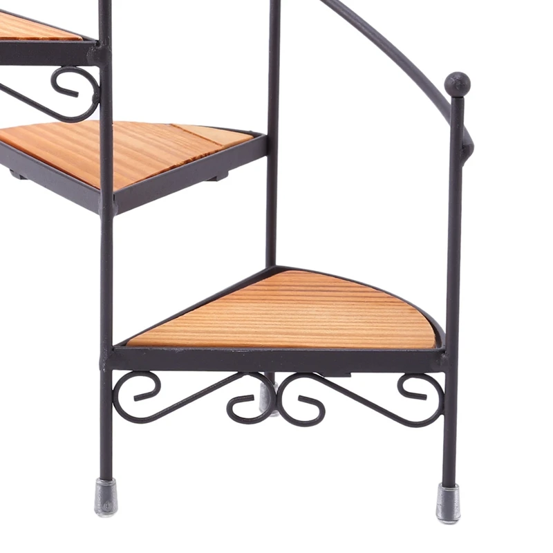 

Modern Iron Spiral Staircase Flower Stand Home Balcony Succulent Small Potted Ornaments Floor Rack
