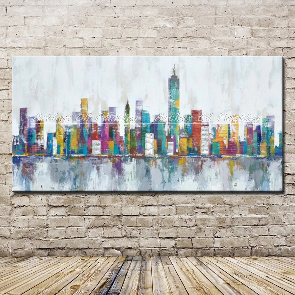 Arthyx New York Skyline архитектура городского пейзажа абстрактная настенная живопись