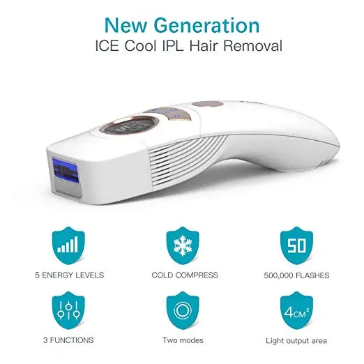 Перманентный эпилятор для удаления волос с ледяным охлаждением женщин и мужчин