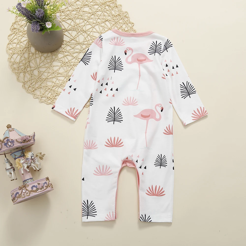 New Kids Clothes 2019 Sleep Girls Autumn USToddler Infant Unisex 0-3T Baby Kid Cotton Flamingo Pajamas Sleepwear Night |