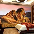 Пользовательская фотография настенная бумага африканская прерия Лев гостиная спальня фон настенная бумага Декор Живопись Животные настенное 3D
