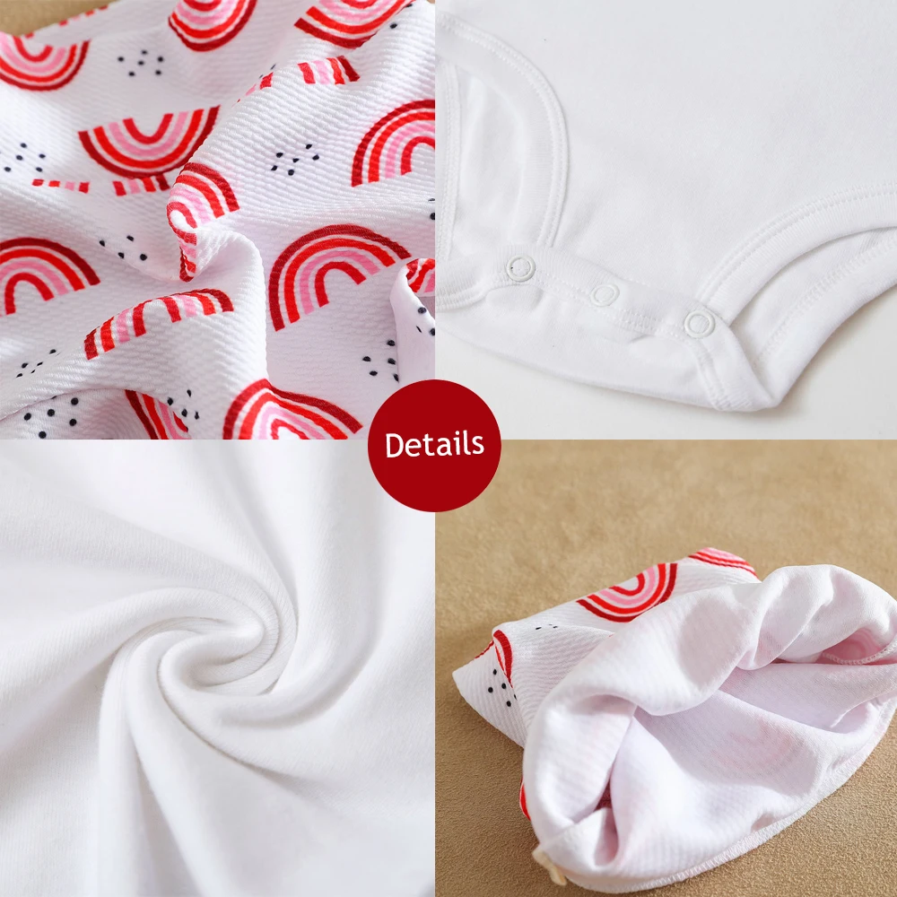 Conjunto de ropa para ni&ntilde;a reci&eacute;n nacida, Pelele de manga corta, Tops, pantalones cortos con lazo, diadema, 3 uds.-3