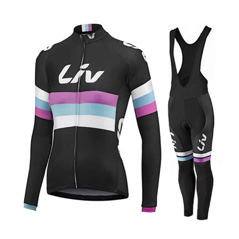 

Women's LIV Cycling Jersey Set Fall Long Sleeve Bicycle Clothing 2022 Road Bike Clothes Sport Suit MTB Dress Female Uniform Kit