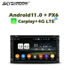 Автомобильный DVD-плеер PX6 DSP TDA7851 IPS Android 11 4 ГБ ОЗУ + 64 Гб ПЗУ GPS Google map RDS автомобильное радио Wi-Fi Bluetooth 5,0 Универсальный