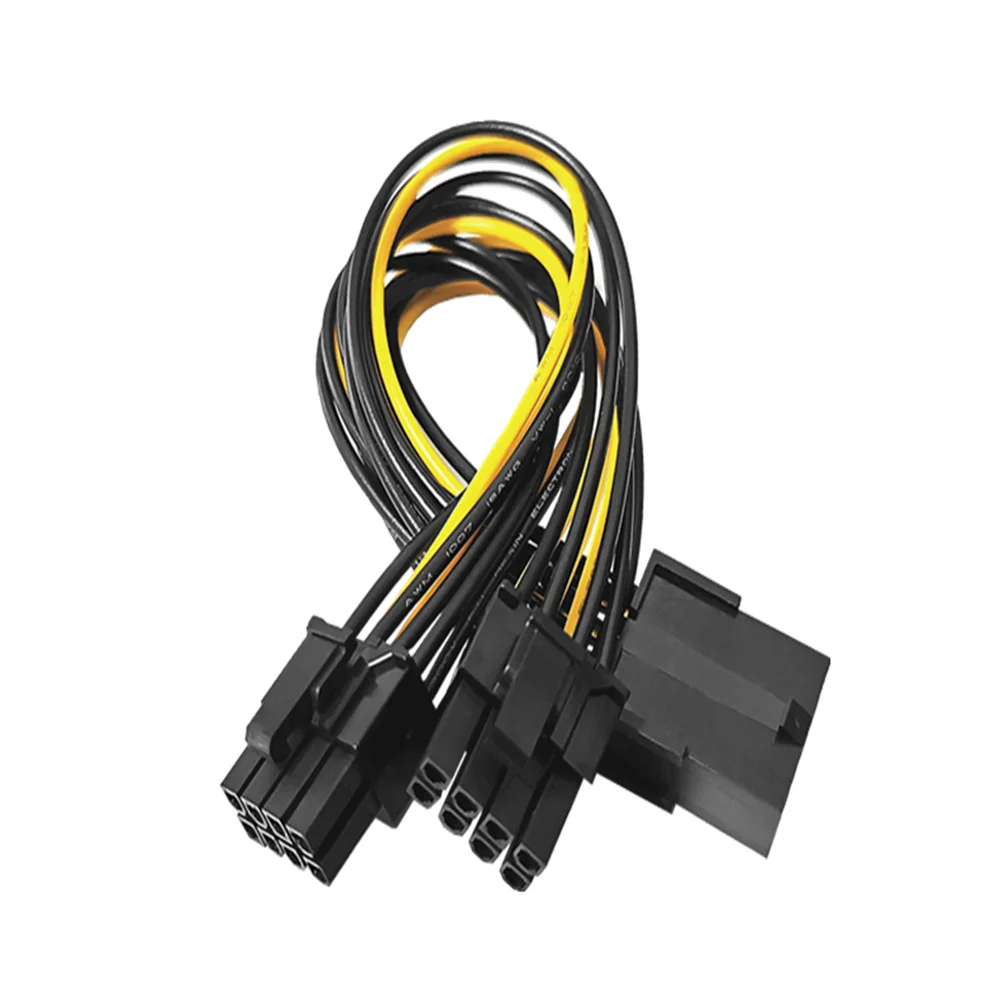 10 шт. 8-контактный двойной кабель питания 6 + 2-контактный разветвитель удлинитель