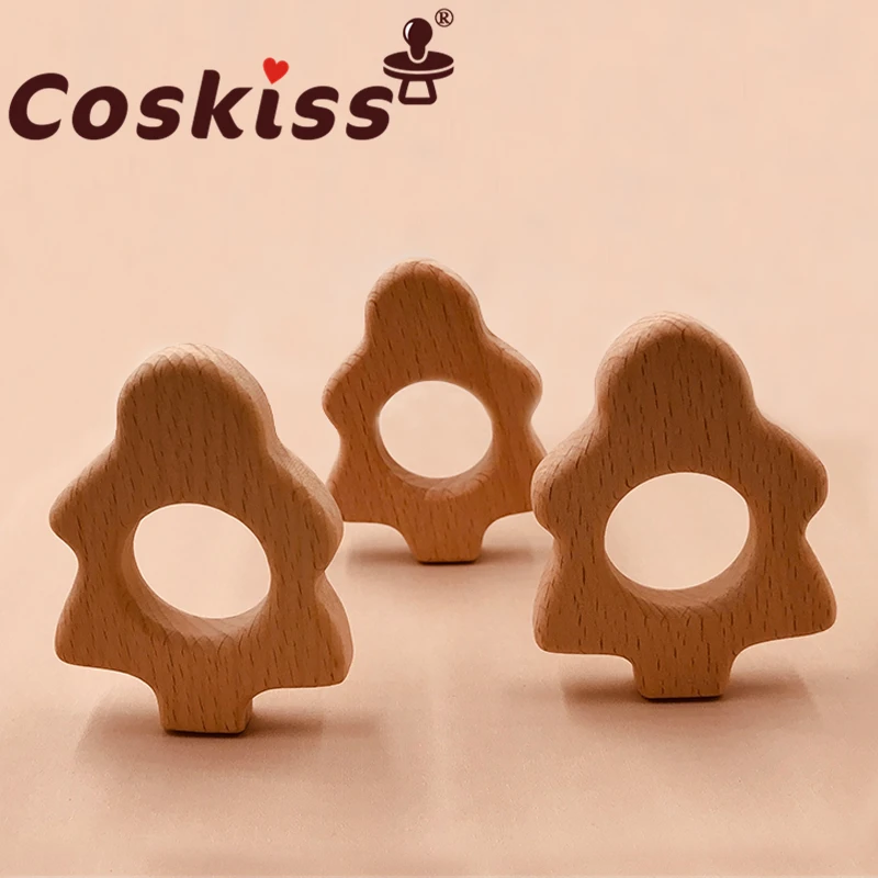 

Деревянное Прорезыватель для зубов Coskiss из бука пищевого класса, детский Прорезыватель для зубов, детская игрушка «сделай сам», деревянные ...