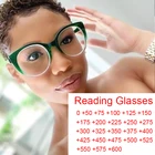 Очки компьютерные женские с антибликовым покрытием, модные круглые аксессуары для чтения кошачий глаз, с защитой от сисветильник, с диоптриями + 1,0, + 2,5, + 3,0