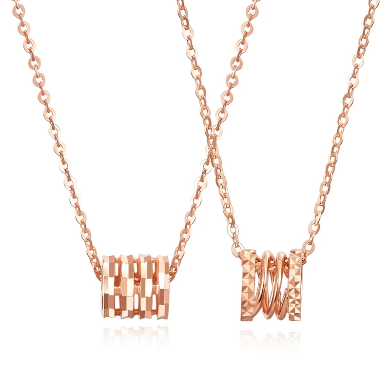 Цепочка с подвеской и кулоном из розового золота 18 карат|Ожерелья| |