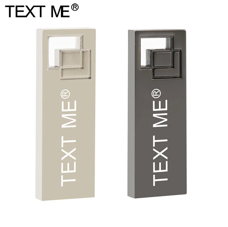 

TEXT ME 100% real capacity metal model usb2.0 4GB 8GB 16GB 32GB memory card 64GB pen drive USB Flash Drive creative Pendrive