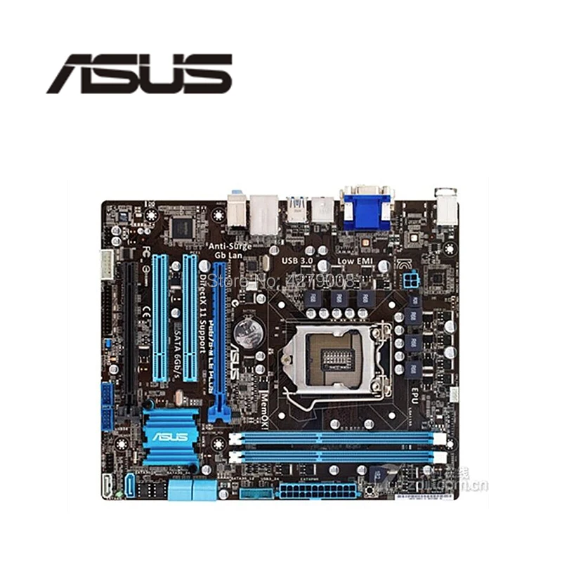 Socket LGA 1155 PCI E3.0 USB SATA3.0 для ASUS P8B75 M LE PLUS десктопная материнская плата B75 i3 i5 i7 DDR3 16 ГБ