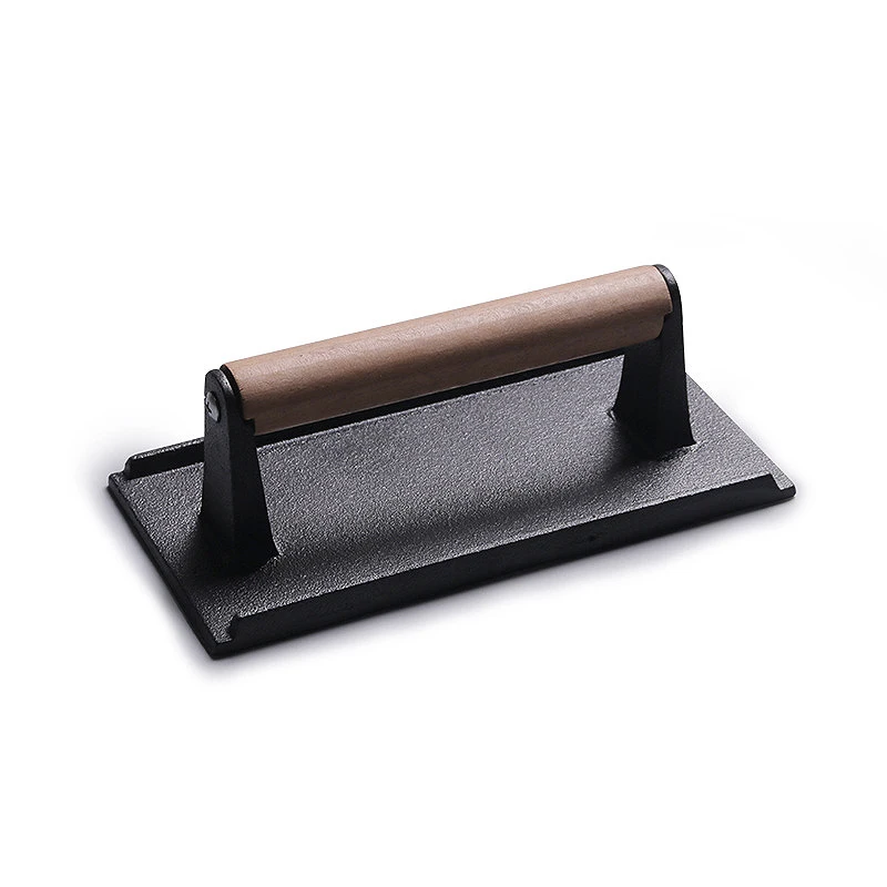 Инструмент для барбекю чугунная деревянная ручка тарелка стейка пресс мяса