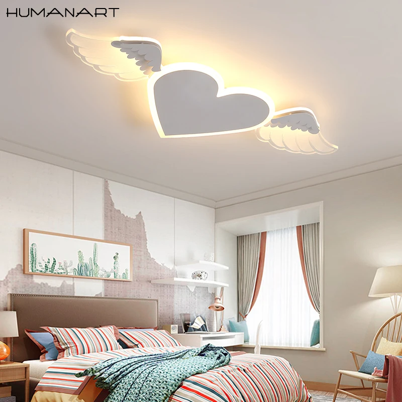 Современный светодиодный потолочный светильник любовь в форме ангела для