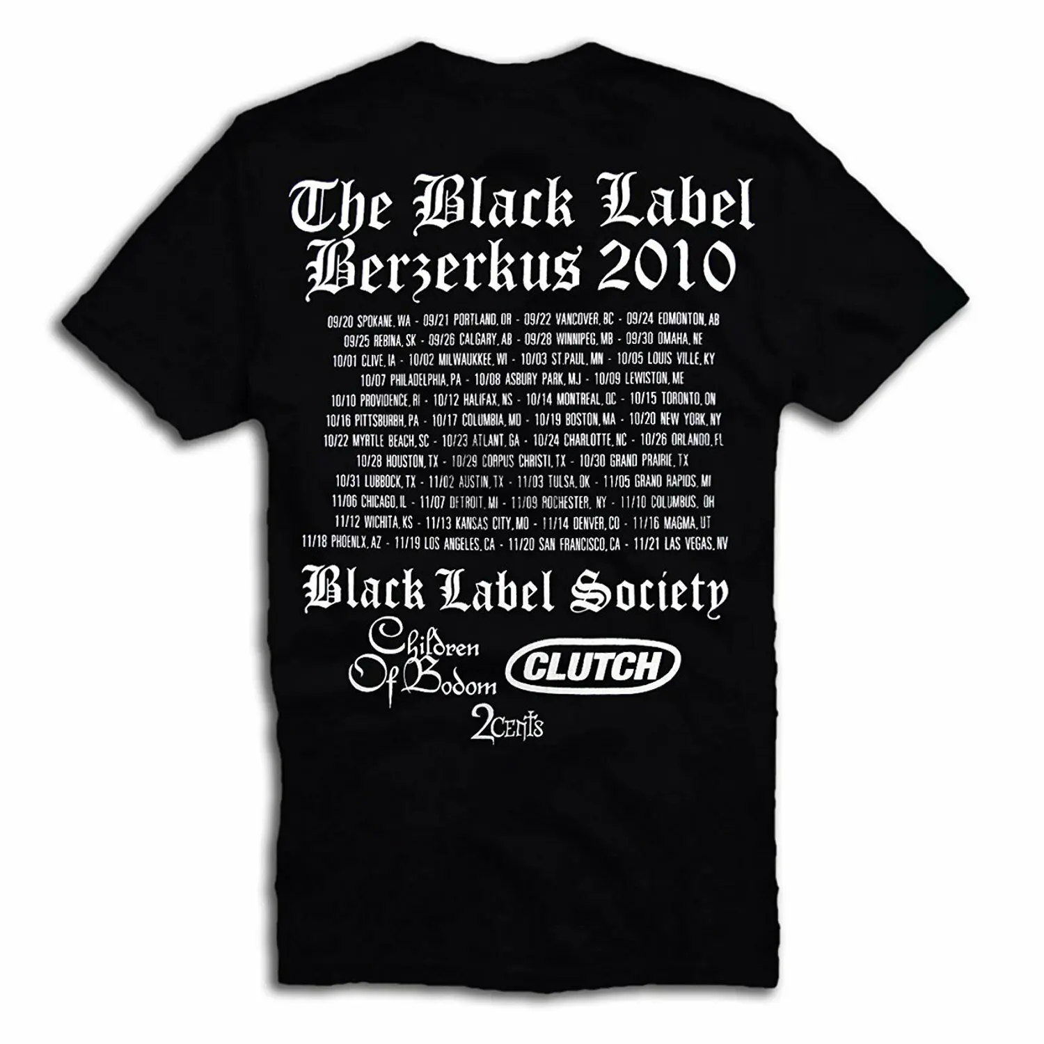Футболка BLACK LABEL SOCIETY &quotBERZERKUS TOUR 2010&quot| |