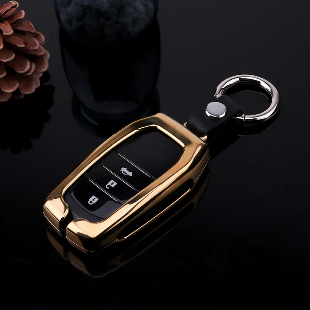 Чехол для автомобильного ключа из цинкового сплава Toyota Land Cruiser Riez RAV4 смарт чехол