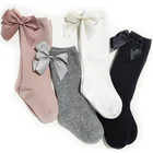 5 партЛот Детские подвязки с бантом до колена сетчатые носки из чистого хлопка мягкие испанские Носки дышащие носки для девочек