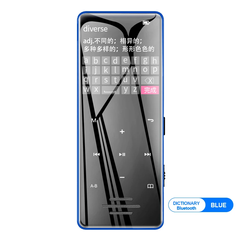 Newsmy A65 MP4 плеер 8 Гб Walkman Тонкий чехол OTG электронная книга Поддержка TF карта HiFi Loseless Студенческая Bluetooth 2,4 дюймов музыкальный плеер - Цвет: Bluetooth Blue