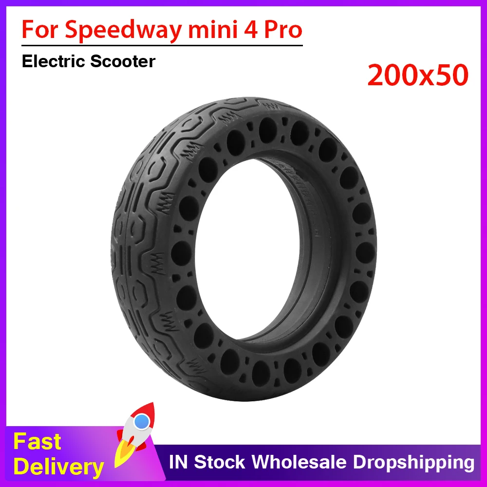 

200x50 Explosion-proof Electric Scooter Tubeless Tyres 8 Inch Motorcycle Solid Wheel Tire Bee Hive Holes For Speedway mini 4 Pro