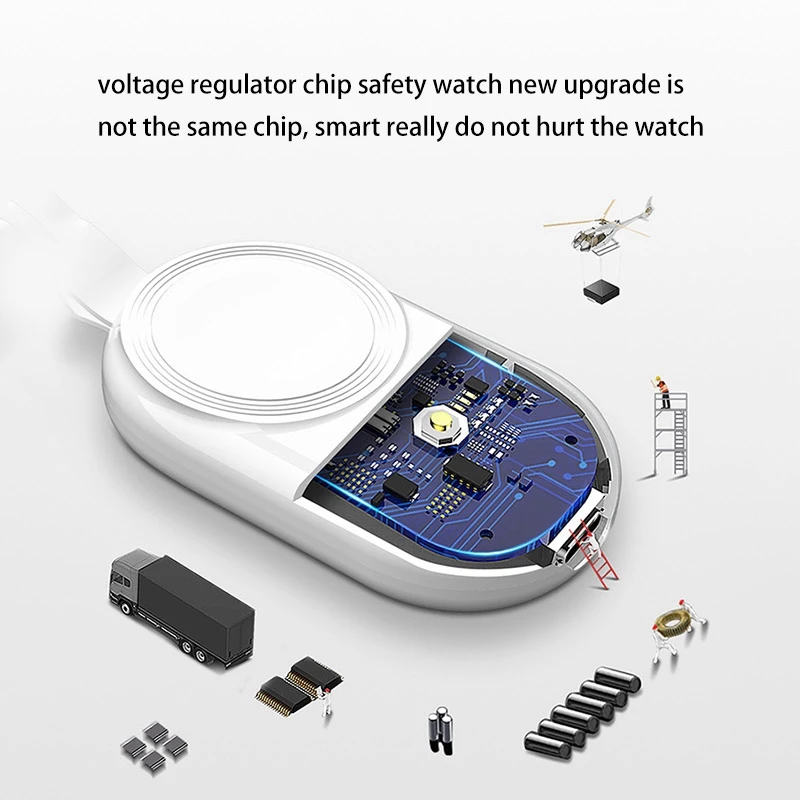 

Wireless Charger, Mini Portable Portable 500Ma Smart Wireless Charger for Apple Watch