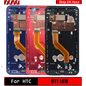 for htc u11 lcd display touch screen digitizer assembly 5 5 mobile phone replacement repair parts for htc u11 u 3w u 1w u11 lcd free global shipping