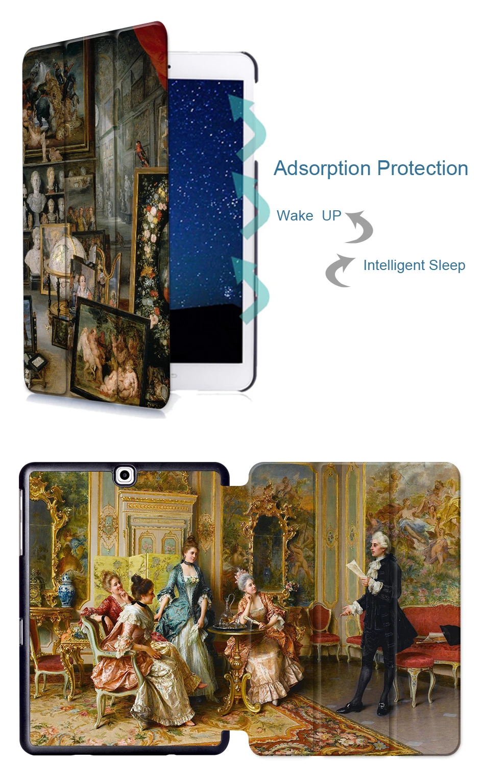 MTT чехол с масляными рисунками для samsung Galaxy Tab S2 9,7 дюймов из искусственной кожи, трехслойный чехол-подставка для планшета, чехол SM-T810 T813 T815 T819