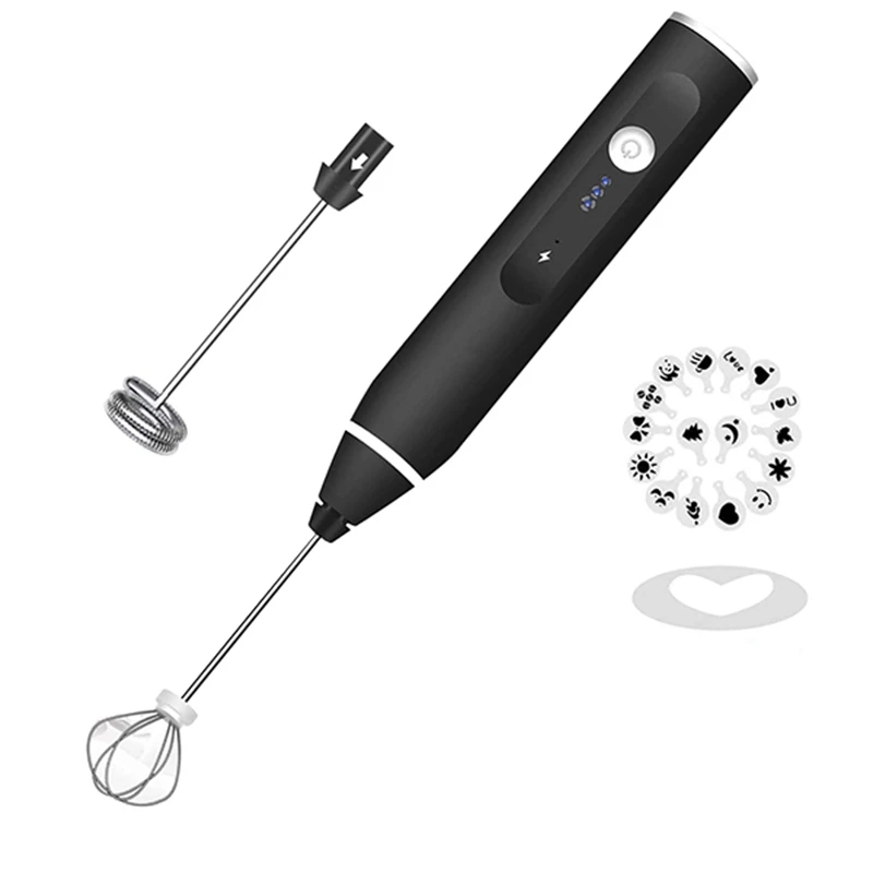 

Milk Frother Handheld,USB Rechargeable Foam Maker Electric Whisk 3 Gear Adjustable Drink Mixer Mini Milk Foamer