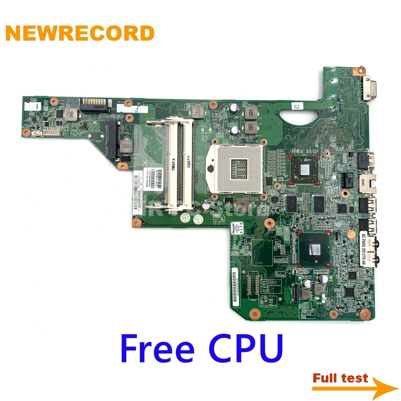 NEWRECORD 615382-001 615381-001 материнская плата для ноутбука HP G62 G62-B41E0 основная плата HM55 DDR3 с 1 Гб GPU Бесплатный процессор полностью протестирован