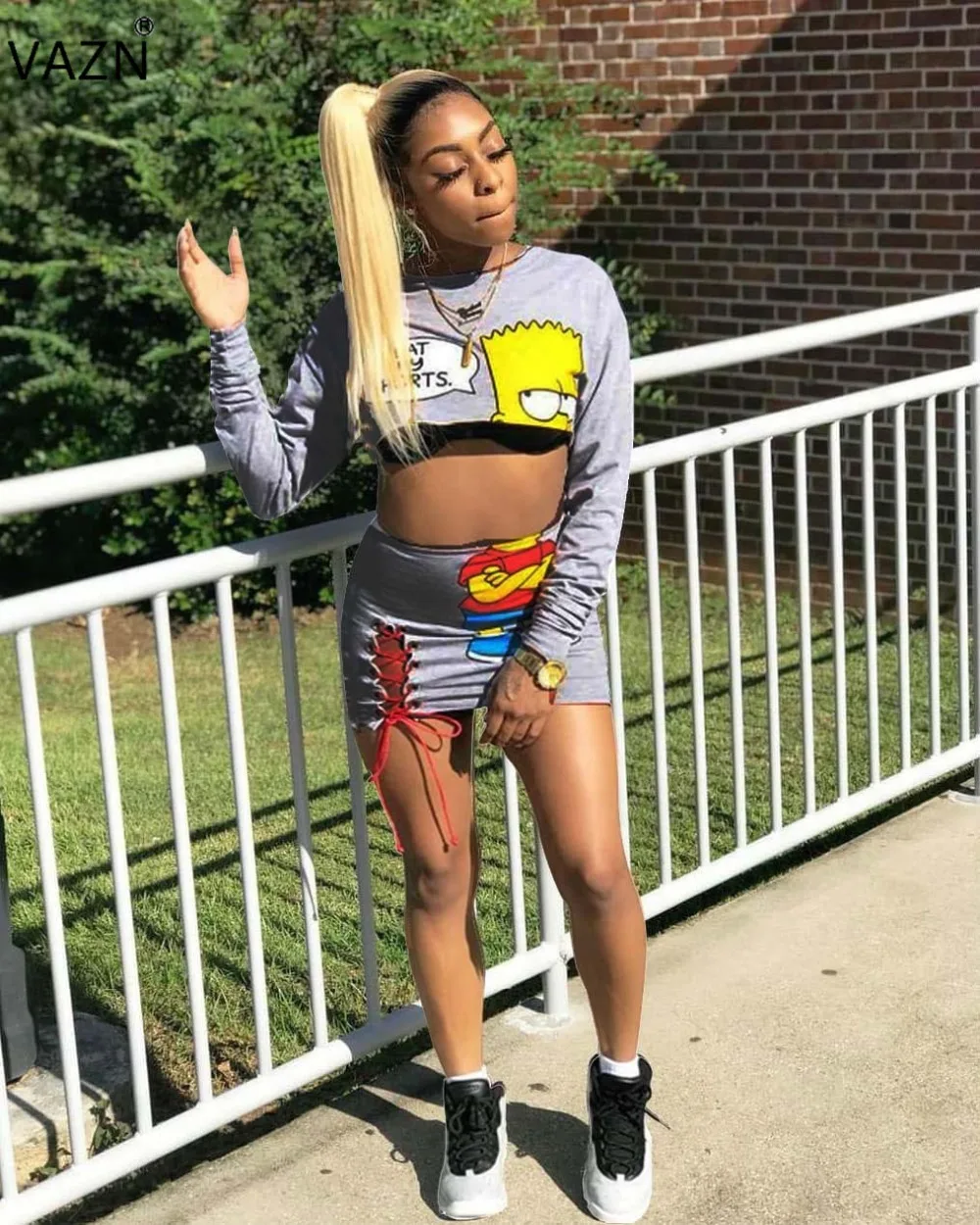 Сексуальный вечерний Женский комплект из 2 предметов с круглым вырезом и