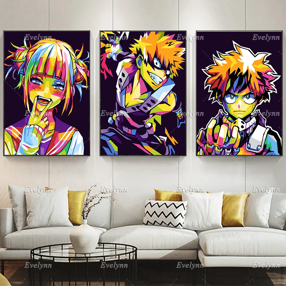

Japan Classic Anime My Hero Academia Poster Painting Home Bedroom Decor Cuadros Modern Living Room Decor Canvas Wall Art Prints