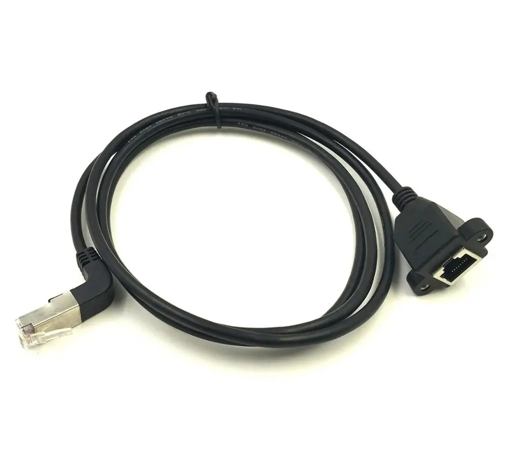 Вверх вниз угол 90 градусов Rj45 винтовое крепление панели ethernet Удлинительный