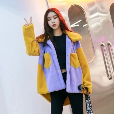 

Top Fashion Women New Faux Fur Coat MS high quality