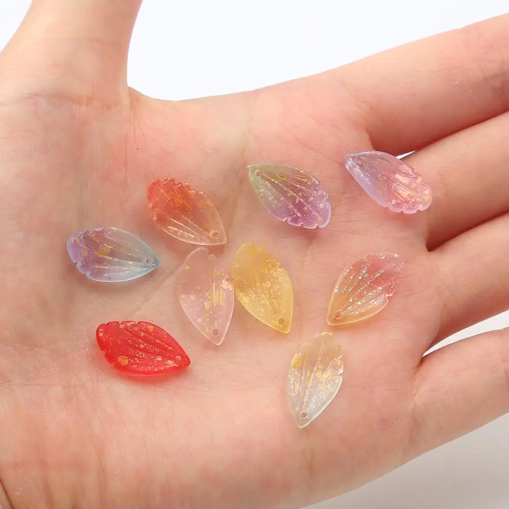 Бусины для изготовления ювелирных изделий стеклянные в форме лепестков ириса 50