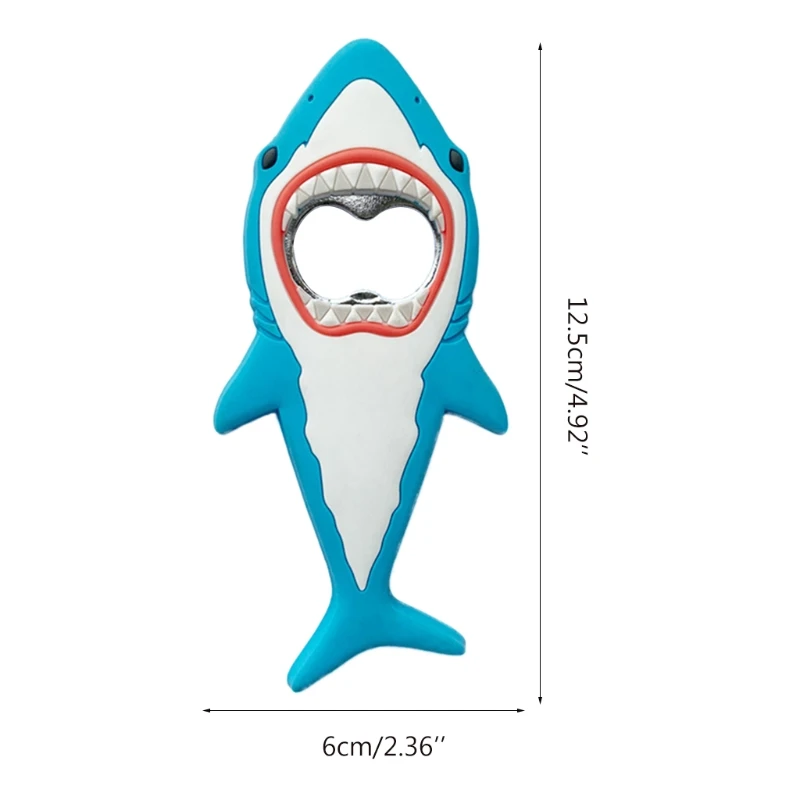 Магнитный силиконовый металлический Открыватель для бутылок в форме акулы не