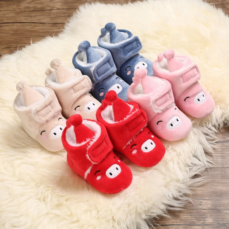 

Fashion Newborn First Walkers Unisex Cozie Faux Fleece Bootie Winter Warm Infant Toddler Crib Shoes Classic Floor Boys girls