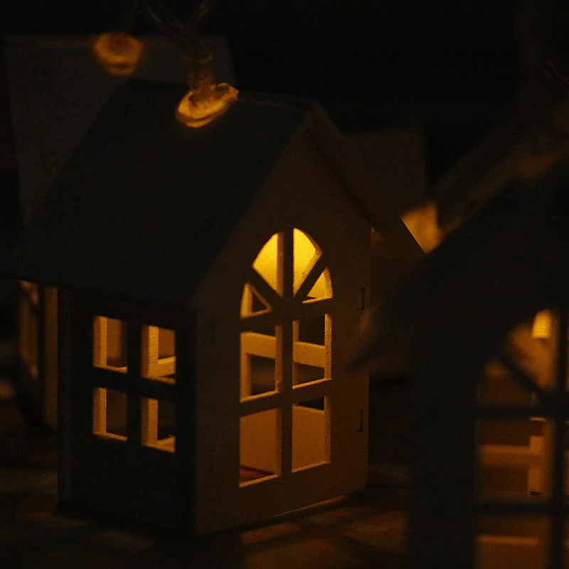 10 шт. светодиодная деревянная гирлянда для рождественской елки 2 м|Сверкающие