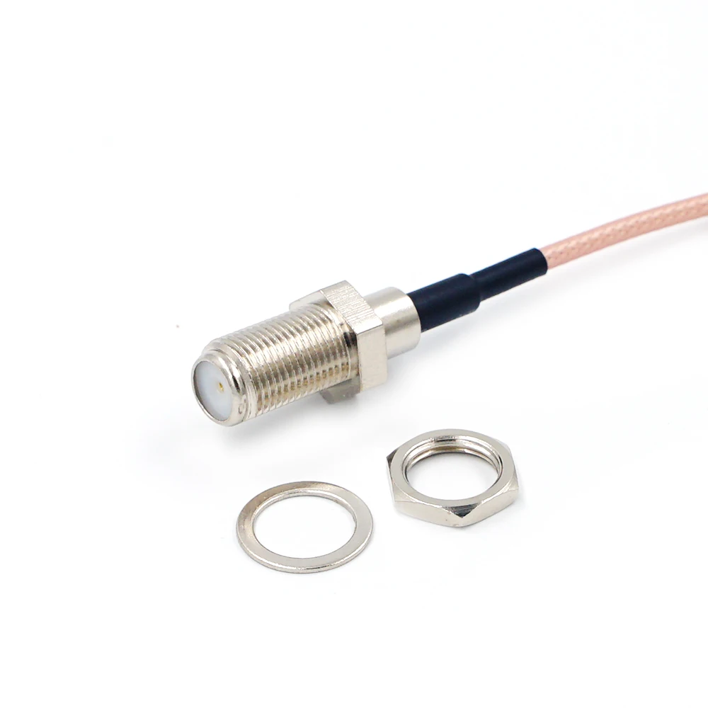 Радиочастотный коаксиальный кабель F мама к MCX штекеру прямоугольный RG316 10-50 см