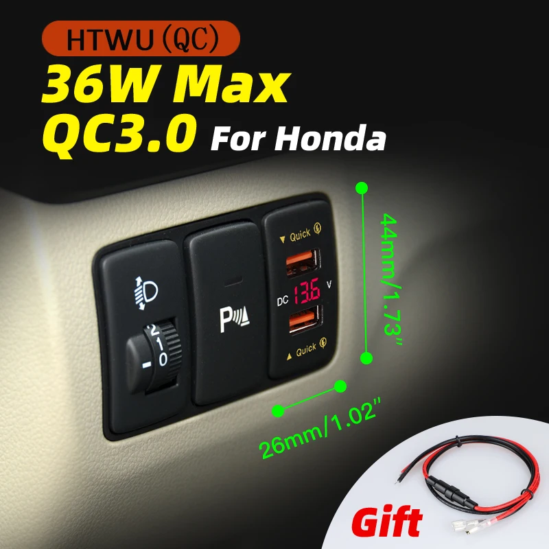 

Автомобильное зарядное устройство, 12-24 В, двойной usb-порт, мобильный телефон А, вольтметр, адаптер питания